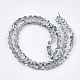 Chapelets de perles en verre électroplaqué EGLA-S179-03A-C01-2