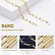 BENECREAT 1m 18K Gold Plated Paperclip Chains Brass Elongated Cable Chains with 10PCS Lobster Claw Clasps and Jump Rings for Bracelet Necklace DIY Making DIY-BC0011-76-4