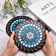CHACRAFT 2Pcs 7Inch Butterfly Pattern Acrylic Crochet Basket Bases Round Double-Sided Printing for DIY Knitting Crochet Bag Making Repairing DIY-WH0387-40A-3