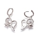 (Jewelry Parties Factory Sale)Brass Cubic Zirconia Hoop Earrings EJEW-O084-12P-1