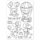 GLOBLELAND Clear Stamps Bear Friends Silicone Clear Stamp Seals for Cards Making DIY Scrapbooking Photo Journal Album Decoration DIY-WH0167-57-0009-8