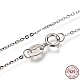 Ожерелья-цепочки из серебра 925 пробы с родиевым покрытием NJEW-N0048-46-16-1