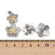 Латунные болтающиеся серьги EJEW-U059-02GP-3