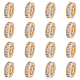 Dicosmetic 16 pieza de cuentas espaciadoras de circonita cúbica de latón chapadas en oro de 14 quilates KK-DC0001-47-1