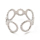 304 круглое кольцо из нержавеющей стали с открытой манжетой для женщин RJEW-F131-11P-3
