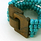 Wood Beads Multi strand Bracelets BJEW-E081-1B-3