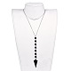 Natural & Synthetic Gemstone Pendant Necklaces NJEW-JN02542-7