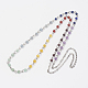 Colliers en perles gemmes naturelles mélangées NJEW-JN01867-1