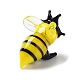 インテリアオーナメントパーツ  手作りランプワーク表示の装飾  ミツバチ  黄色と黒  20~26x12x17~20mm LAMP-J084-55-3
