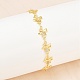Латунные браслеты-цепочки с микропаве из прозрачных кубических цирконий для женщин BJEW-A090-10A-G-3