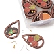 Kit de fabrication de boucles d'oreilles en forme de larme pour le jour de Thanksgiving WOOD-FS0001-07-4