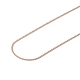 Chapado en iones (ip) 304 collar de cadena serpentina de acero inoxidable para hombres y mujeres NJEW-G076-01C-RG-3