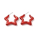 Boucles d'oreilles étoile en acrylique EJEW-P251-27-2