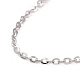 Rhodium Plated 925 Sterling Silver Cable Chains Necklace for Women STER-I021-08B-P-3