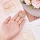 Dicosmetic 20 pz anello cerchio forma fascino aperto sul retro lunetta fascino cornici in resina cava con anello fiore pressato stampo in resina foto medaglione pendente per artigianato fai da te creazione di gioielli KK-DC0001-69-3