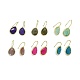 Natural Gemstone Dangle Earrings EJEW-L228-01-1