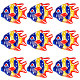Beebeecraft 1 boîte de 15 perles de poisson en céramique sur le thème de l'océan bleu foncé PORC-BBC0001-01B-1