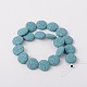 Lentil Dyed Synthetic Lava Rock Beads Strands G-N0103-14-2