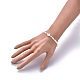 Faceted Glass Beaded Stretch Bracelets BJEW-JB05485-02-3