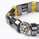 Natural Gemstone Beads Stretch Bracelets BJEW-JB03240-3