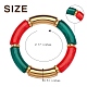 5 Uds. Juego de pulseras elásticas de tubo curvo acrílico de 5 colores sgBJEW-SW00069-7