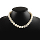 Elegante perla collane di perline rotondo NJEW-Q282-18-3