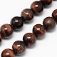 Natural Red Tiger Eye Stone Bead Strands G-R193-08-4mm-1