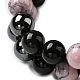Perles de pierres précieuses mélangées naturelles et synthétiques bracelets de perles tressées BJEW-SW00001-01-2