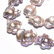 Hebras de perlas keshi nucleadas naturales barrocas PEAR-S020-A02-5