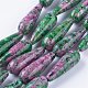 Synthetic & Dyed Ruby in Zoisite Beads Strands G-A175E-B15-1
