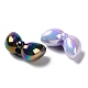 Placcatura uv perline europee acriliche iridescenti arcobaleno PACR-E008-08-3