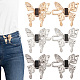 HOBBIESAY 6Pcs 3 Colors Butterfly Alloy Adjustable Jean Button Pins FIND-HY0003-17-1