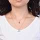 Doppellagige Halsketten aus Zinklegierung NJEW-JN02489-7