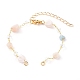 Pépites de bracelet en perles de morganite naturelles AJEW-JB00953-01-1