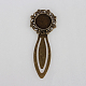 Bronze antique supports fer signet cabochon PALLOY-N0084-03AB-NF-1
