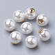 Perle di perle imitazione plastica abs OACR-R069-10mm-01G-1