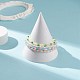 4 pièces 4 bracelets extensibles en perles de verre de couleur pour femmes BJEW-JB08657-1