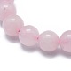 Natürliche Rose Quarz Perle Stretch Armbänder X-BJEW-K212-B-045-2