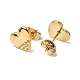 Ion Plating(IP) 304 Stainless Steel Heart Stud Earrings for Women EJEW-F300-07G-2