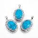 Synthetic Turquoise Pendants G-G675-07P-1