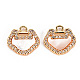 Brass Micro Pave Clear Cubic Zirconia Charms KK-S360-112-NF-1