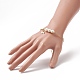 Bracelet à breloques en perles de coquillage et en feuilles BJEW-TA00239-4