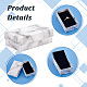 大理石プリントの厚紙紙製収納ボックス  ジュエリーギフトケース  長方形  ホワイトスモーク  8x5x2.8cm CON-WH0089-38-4