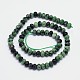 Dyed Natural Gemstone Rondelle Bead Strands G-I156-06-2