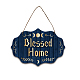 NBEADS Witch's Wooden Sign HJEW-WH0046-023-1