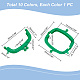 PandaHall Elite 10Pcs 10 Colors Plastic Kiss Lock Purse Frames FIND-PH0007-42-4