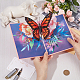 Tarjeta de felicitación de papel emergente de mariposa 3d AJEW-WH0038-31-3