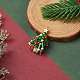 Christmas Theme Glass Seed Beads Pendants PALLOY-TA00026-4