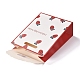 バレンタインデーのテーマ紙ハンドバッグ  フリップカバーとワード付き  ギフト＆食品用ラップバッグ用  イチゴの模様  折りたたみ：32x24x0.4cm  展開：32x24x10.3cm CARB-C001-01A-01-2