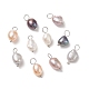 Natural Cultured Freshwater Pearl Pendants PALLOY-JF01949-02-1
